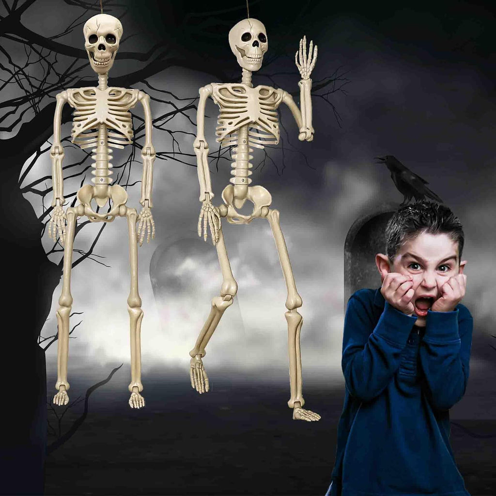 Znorso P0033A 2-Pack Posable Halloween Human Skeletons – 36 IN, White – 36 IN / White – product detail