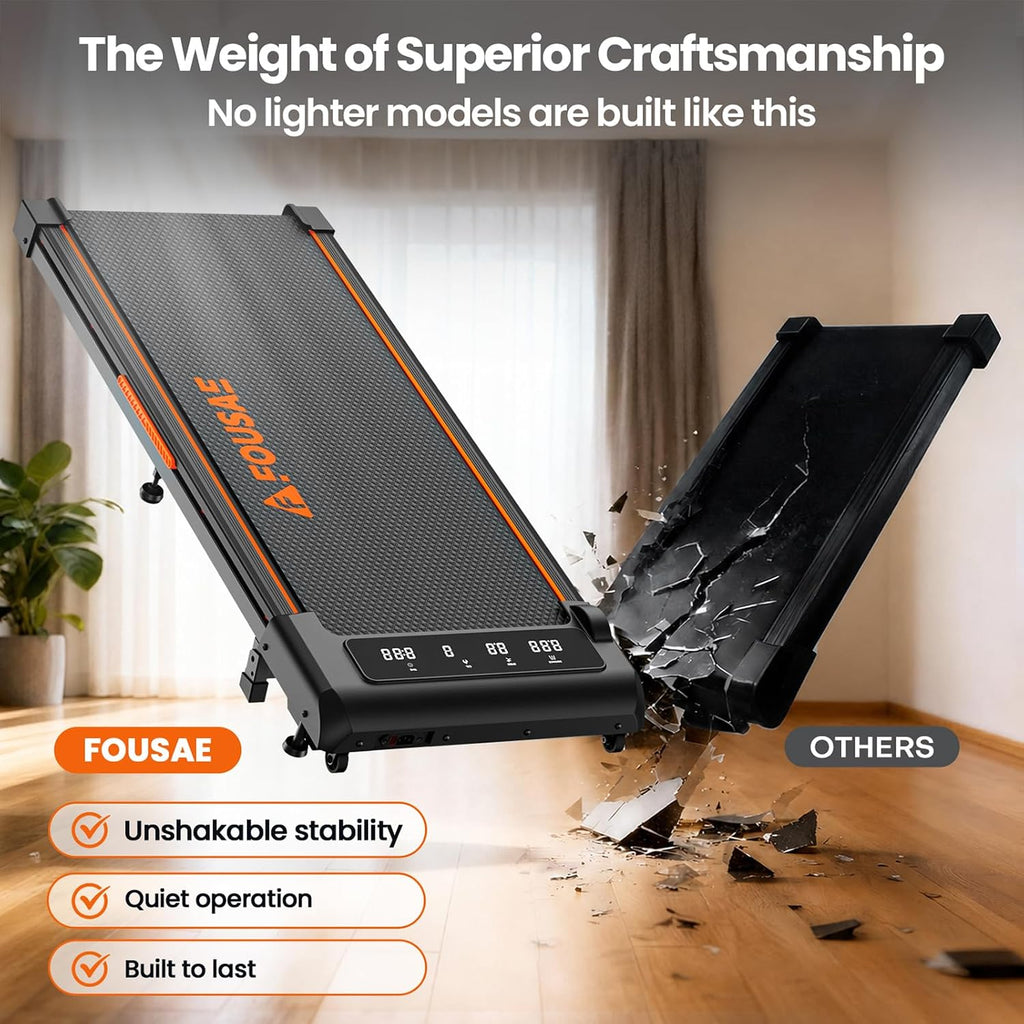 FOUSAE X Under-Desk Walking Treadmill – Black-Orange – product detail