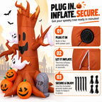 IHGYT HY-QQ26016 8-Foot Halloween Ghost Tree & Pumpkin & Tombstone Inflatable – Ghost Tree – product detail