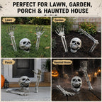 AISENO 3-Piece Halloween Skeleton Groundbreaker Stake Set – Gray – product detail
