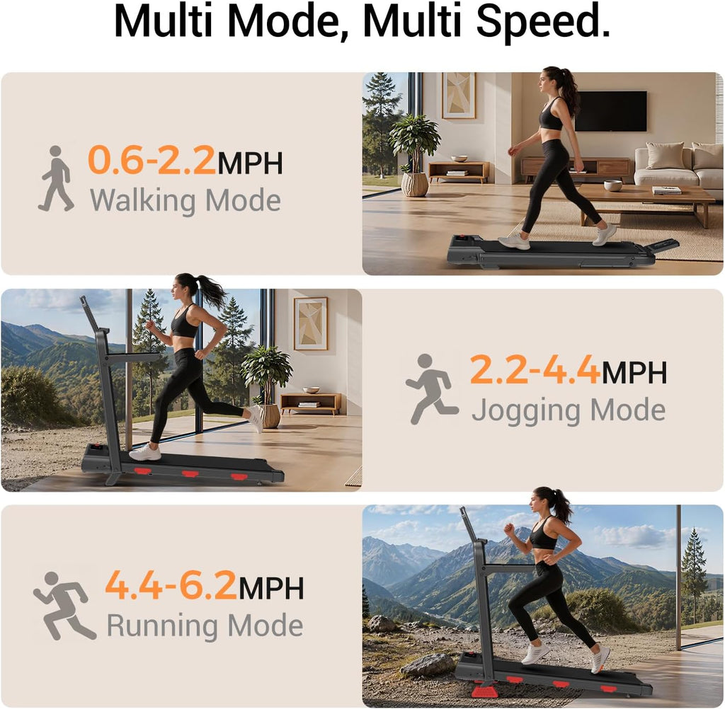 LONTEK Walking Treadmill – Ivory Black – product detail