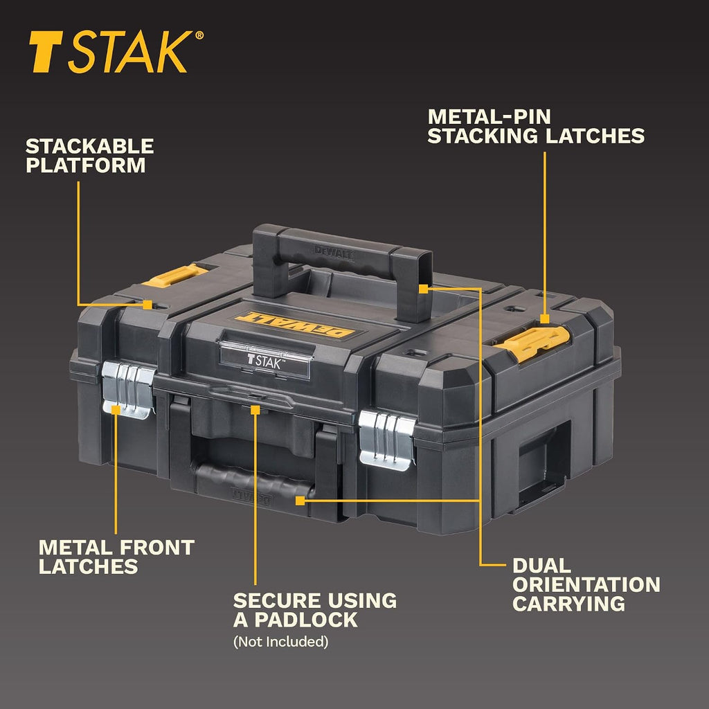 DEWALT DWST17807 TSTAK II Flat-Top Tool Storage Case – 1 Count (Pack of 1) – product detail