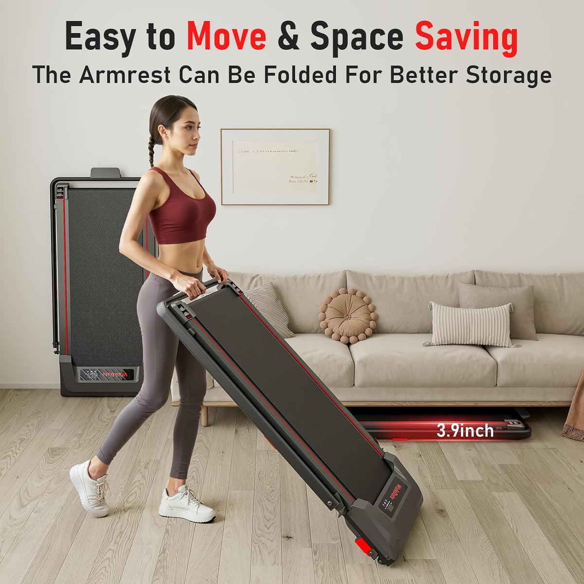 WalkDate Walking Treadmill – Black Handle – product detail