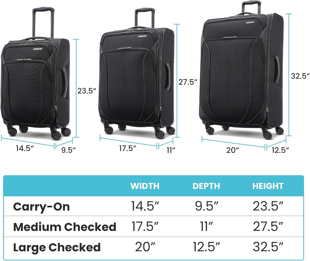 American Tourister 142353-2011 Softside Suitcase – 24 SPINNER, Purple Orchid – Purple Orchid / 24 SPINNER – product detail