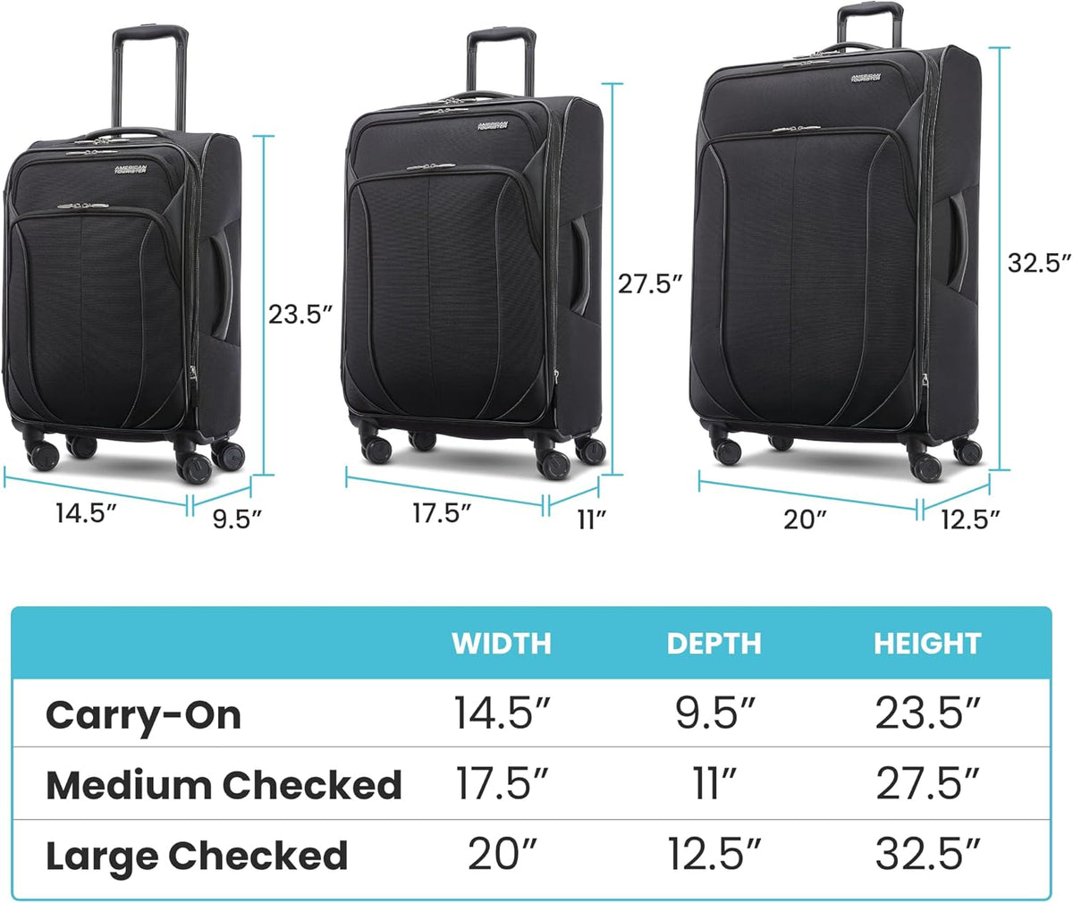 American Tourister 142353-2011 Softside Suitcase – 24 SPINNER, Purple Orchid – Purple Orchid / 24 SPINNER – product detail