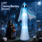 zukakii QM-WS-025 12-Foot Halloween Ghost Bride Inflatable – blue – product detail