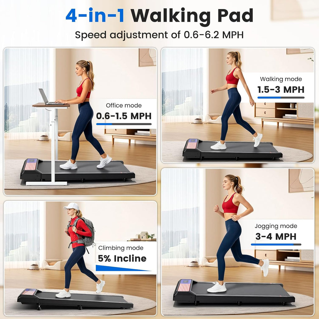 KibyBte 1 Under-Desk Walking Treadmill – Black – product detail