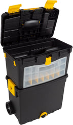 Stalwart 75-2250 Rolling Tool Box with Removable Top – Black/Yellow/Clear – product detail