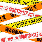 ONFAON 3-Piece Non-Adhesive Halloween Caution Tape Bundle – Red or Orange