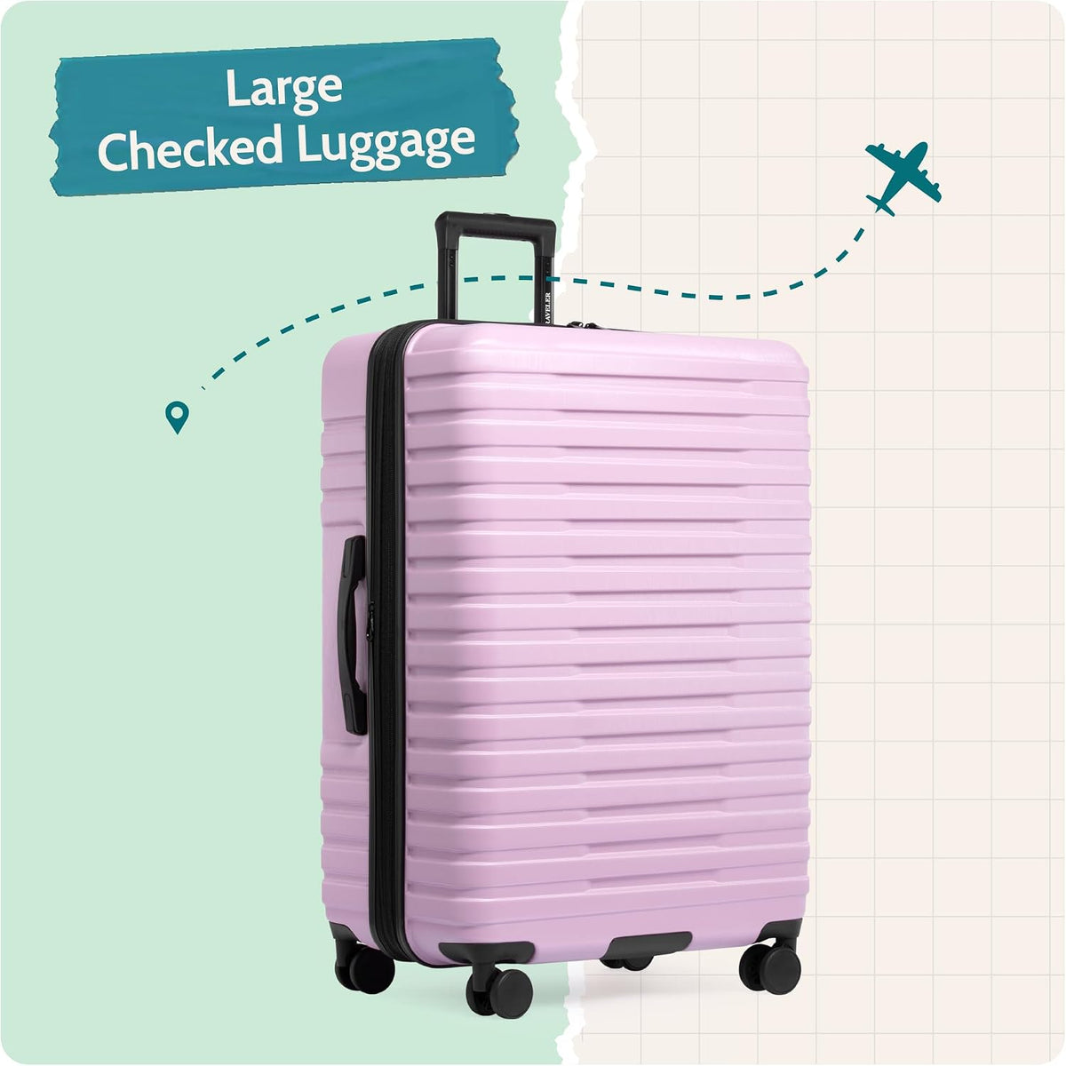 U.S. Traveler US09181L30 Hardside Suitcase – Checked-Large 30-Inch, No USB Port, Lavender – Lavender / Checked-Large 30-Inch, No USB Port – product detail
