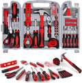 WINNER FTK156R 156-Piece Household Hand Tool Kit – 156-Pc. Ultimate Tool Kit, Red and Black