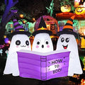 GOOSH DJ-WS-69576 5.2-Foot Halloween Reading Ghosts Inflatable – White