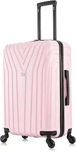 InUSA IUVAS00M-PNK Hardside Suitcase – 24 Inch, Pink