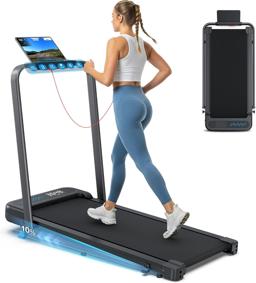 WELLFIT WFTM037 Walking Treadmill – Black with Blue