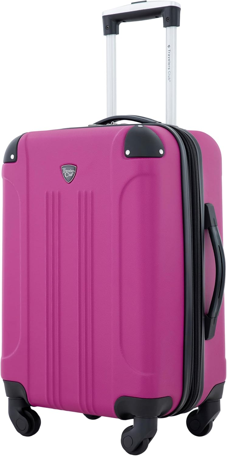 Travelers Club Hardside Carry-On Suitcase – 1-Piece (22" Carry-On), Fuchsia – Fuchsia / 1-Piece (22" Carry-On) – product detail