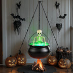MEADIN M917 Halloween Cauldron, Tripod & Skeleton Display with Mist Maker – 52 inches, Black – Black / 52 inches – product detail