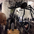 OCATO HF2106006 200-Inch Halloween Web & 59-Inch Spider Decoration Set – 200", Black – Black / 200" – product detail