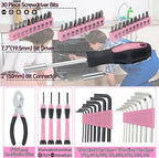MARTCOLOR M836-Pink 58-Piece Household Hand Tool Kit – Pink – product detail
