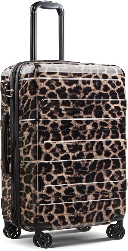 VIVIcity HW-BaoWen-20in Carry-On Suitcase – S (20 In Carry-on), Leopard Print
