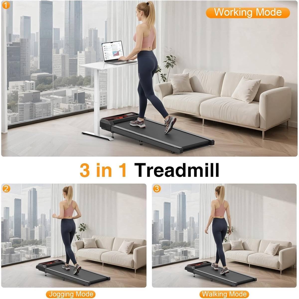 Gkyet T6.5s Walking Treadmill – Black – product detail