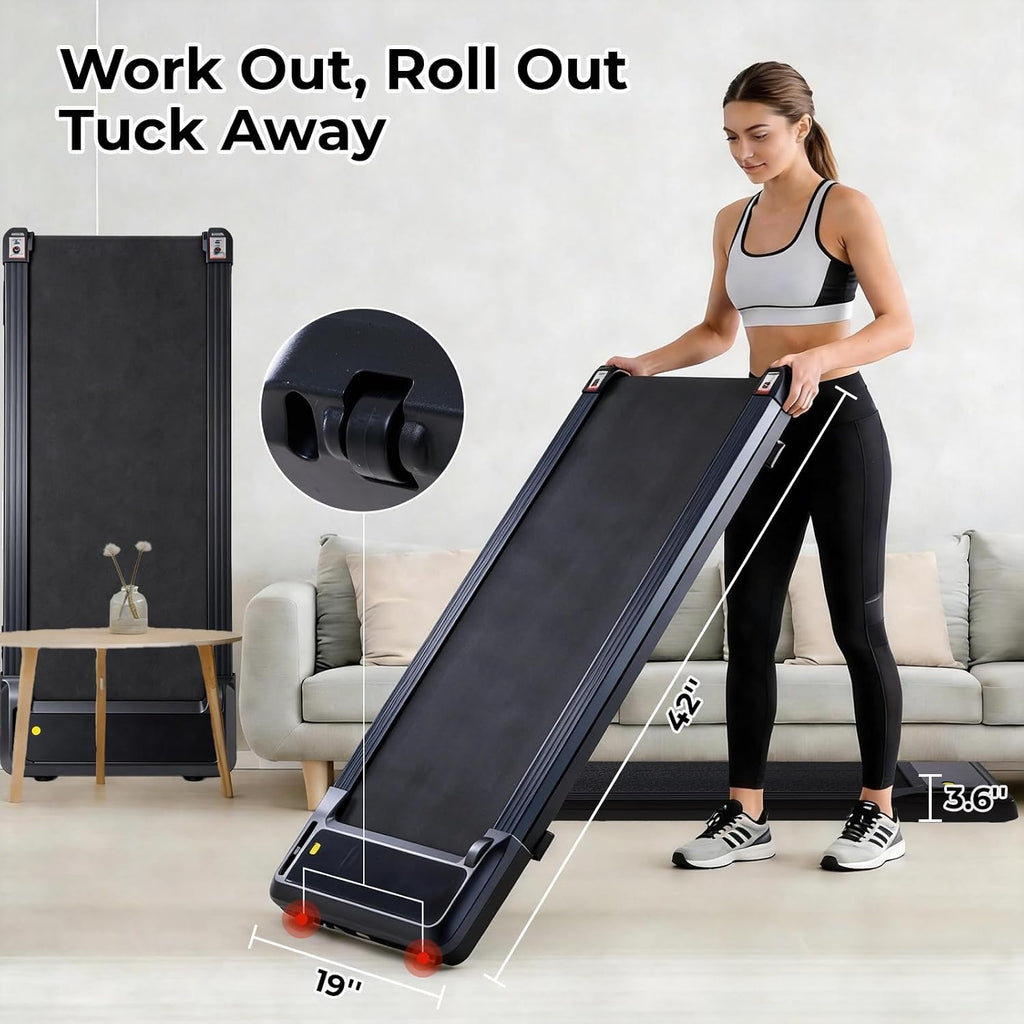 KMFurnila PBJ-P01-V2 Under-Desk Walking Treadmill – Dark Black – product detail