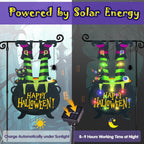 FLAGMESAGE 01 Solar-Lighted Halloween Witch Feet Garden Flag – 12x18 Inch, Witch Feet-Multi Colored-12x18 – Witch Feet-Multi Colored-12x18 / 12x18 Inch – product detail