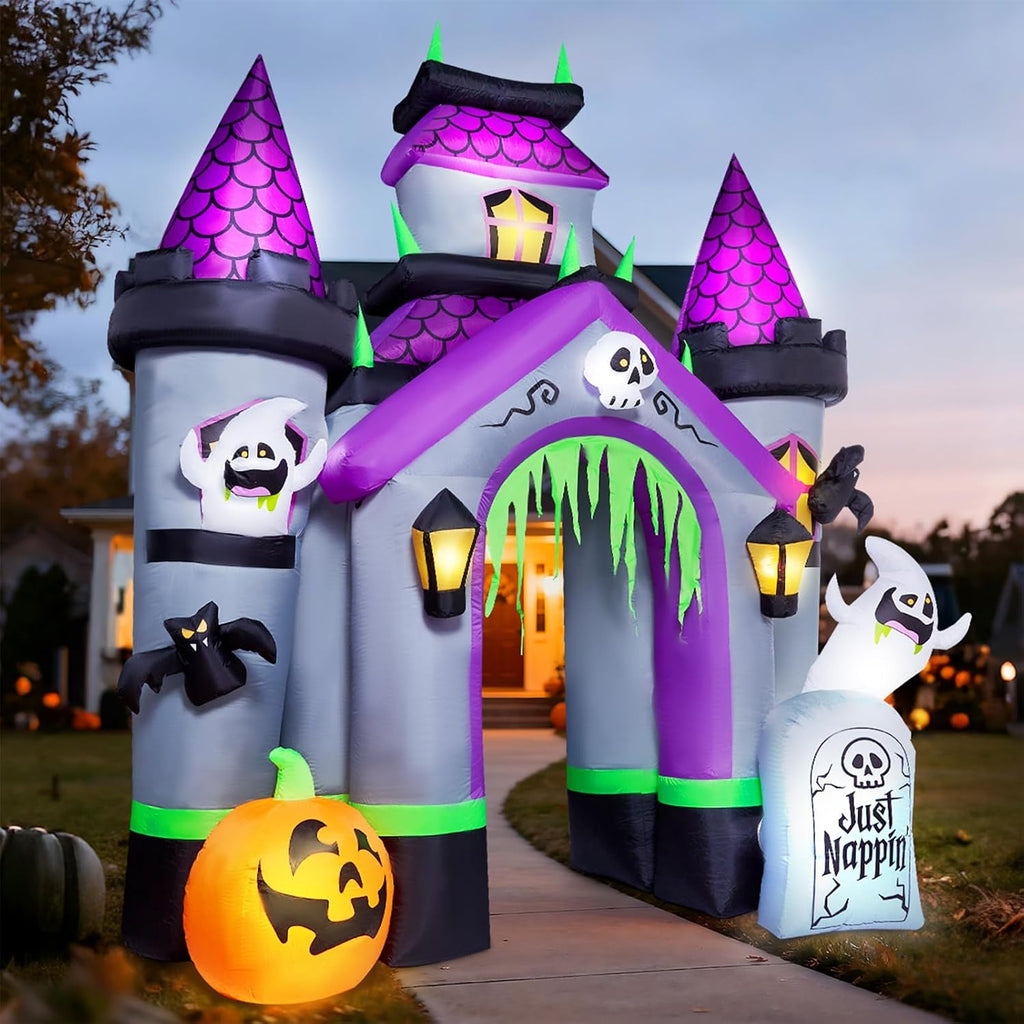 ZPISF Halloween Castle 12 ft 12-Foot Halloween Castle Archway Inflatable – Multicolor – product detail