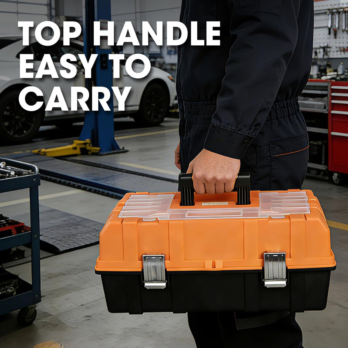Torin ATRJH-3430T Three-Tier Tool Box – 16.5 inches, Orange – 16.5 inches / Orange – product detail
