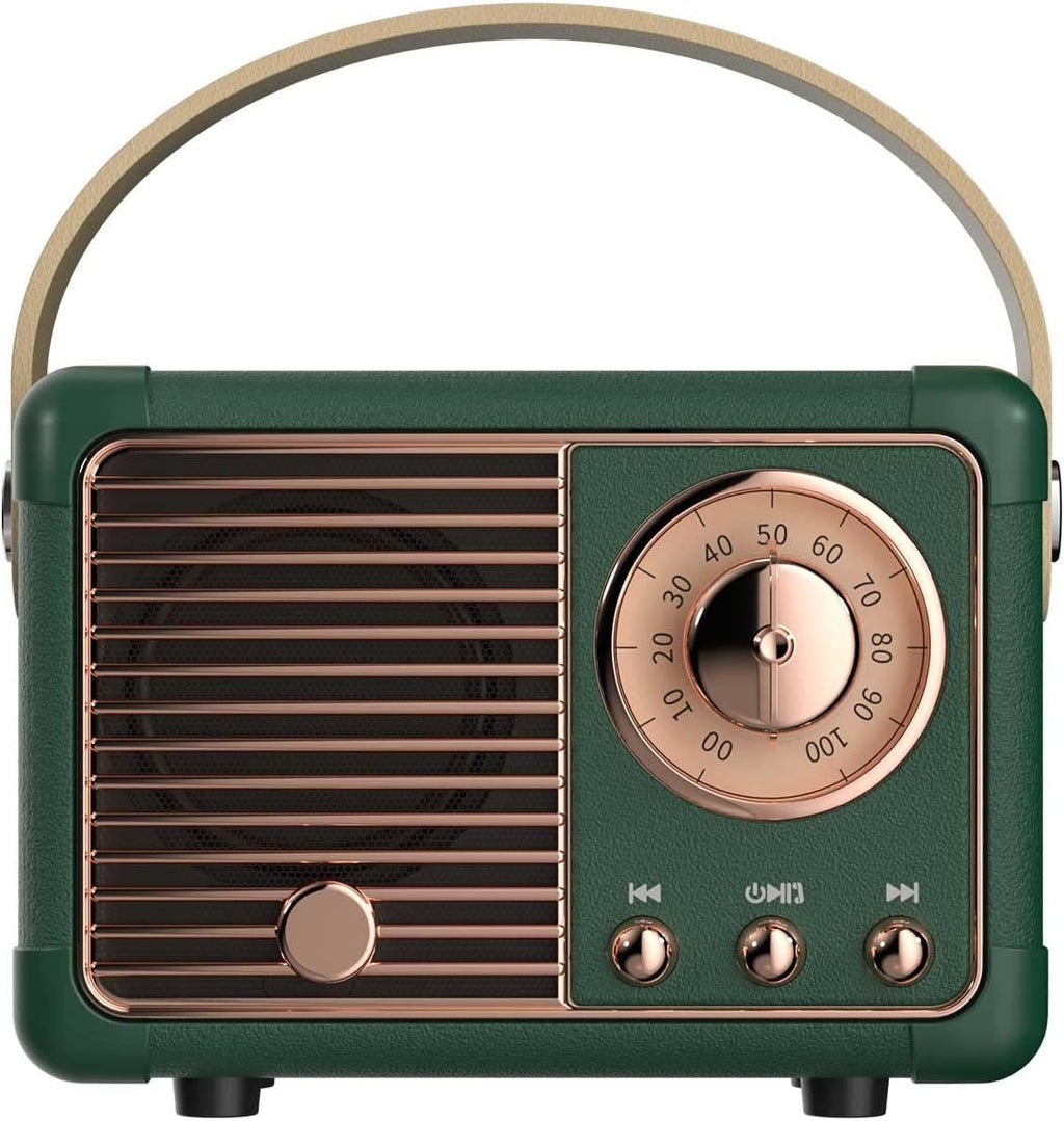 Dosmix Retro-Style Bluetooth Speaker, Green