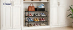 Kitsure Three-Tier Shoe Rack, Black, 27.5 in