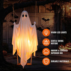 FairyGlim Lighted Halloween Swinging Ghost Decoration – White – product detail