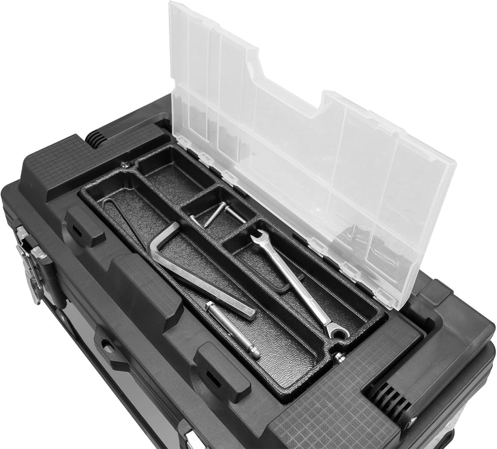 BIG RED A5519BR 19-Inch Stainless Steel and Plastic Tool Box – Silver – product detail