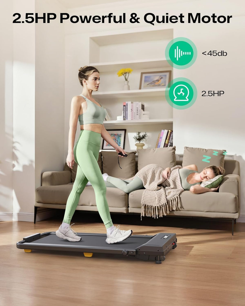 UREVO URTM039 Walking Treadmill – with handle bar – product detail