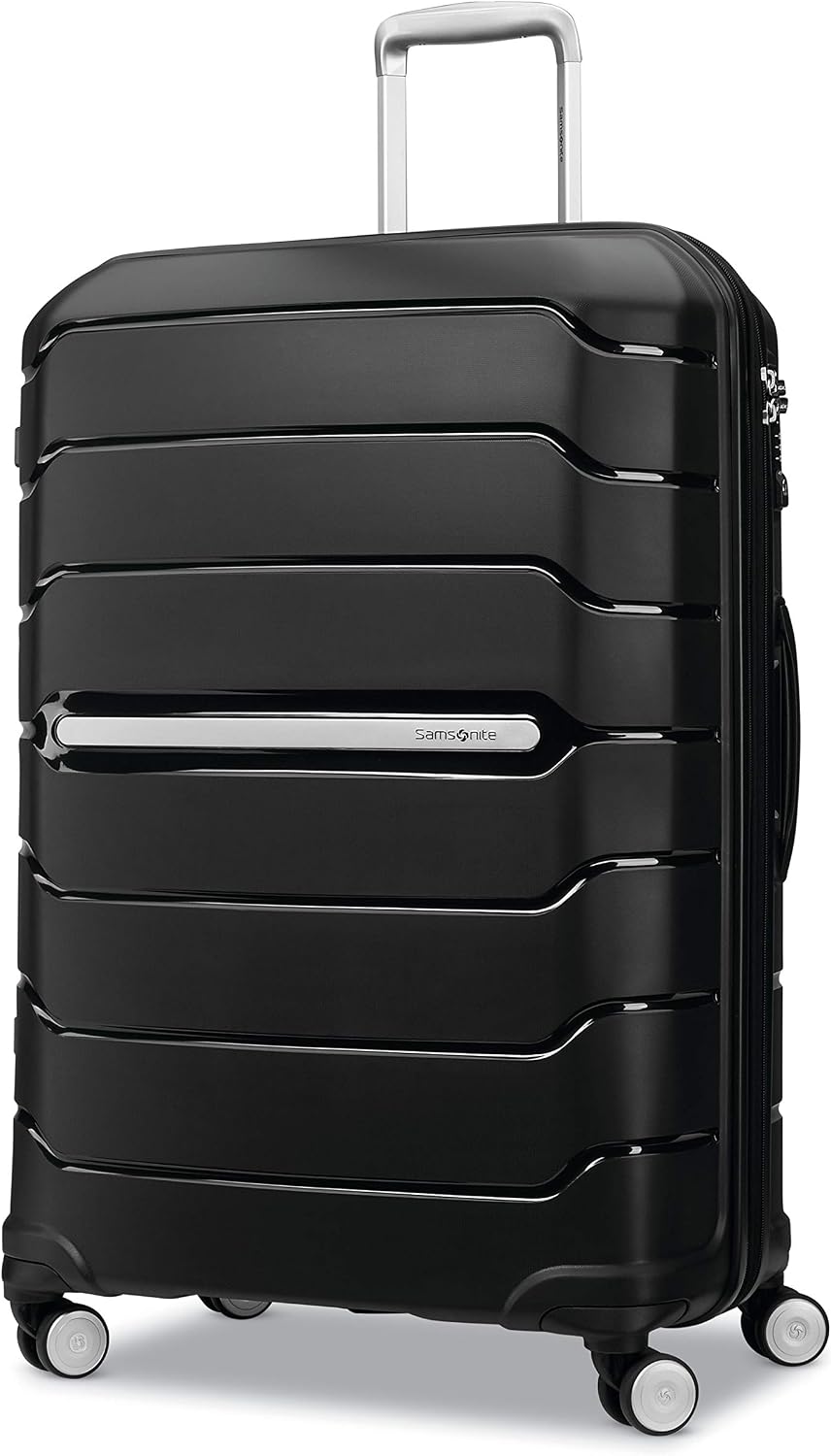 Samsonite 78257-1041 Hardside Suitcase – Checked-Large Spinner, Black