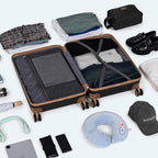 Eeeza 7P-3PCS-Black Hardside Luggage Set – 3PCS, Black – Black / 3PCS – product detail