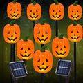 BRIGHTDECK 32137 Solar Halloween Pumpkin Stake Lights – 10-Pack