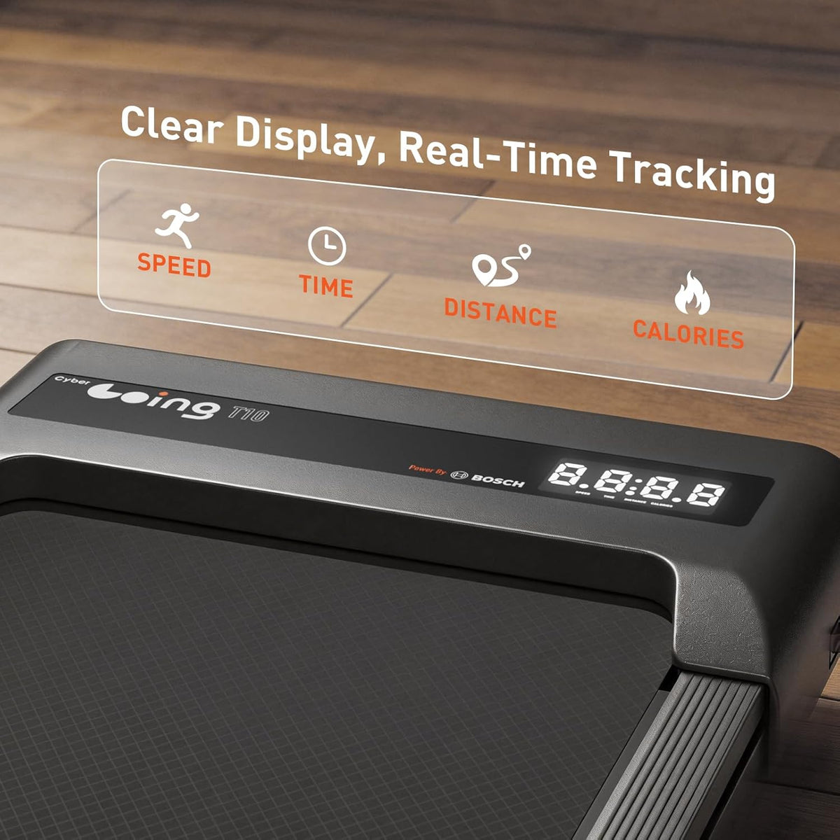 CYBERGOING T10 Under-Desk Walking Treadmill – Black – product detail