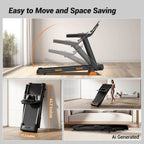 LONTEK SF20 Walking Treadmill – Deep Black – product detail