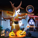 GOOSH 69461 12-Foot Halloween Dead Tree & Pumpkin & Ghost Inflatable – Brown – product detail