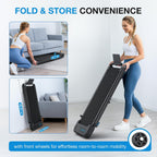 WELLFIT WFTM037 Walking Treadmill – Black with Blue – product detail