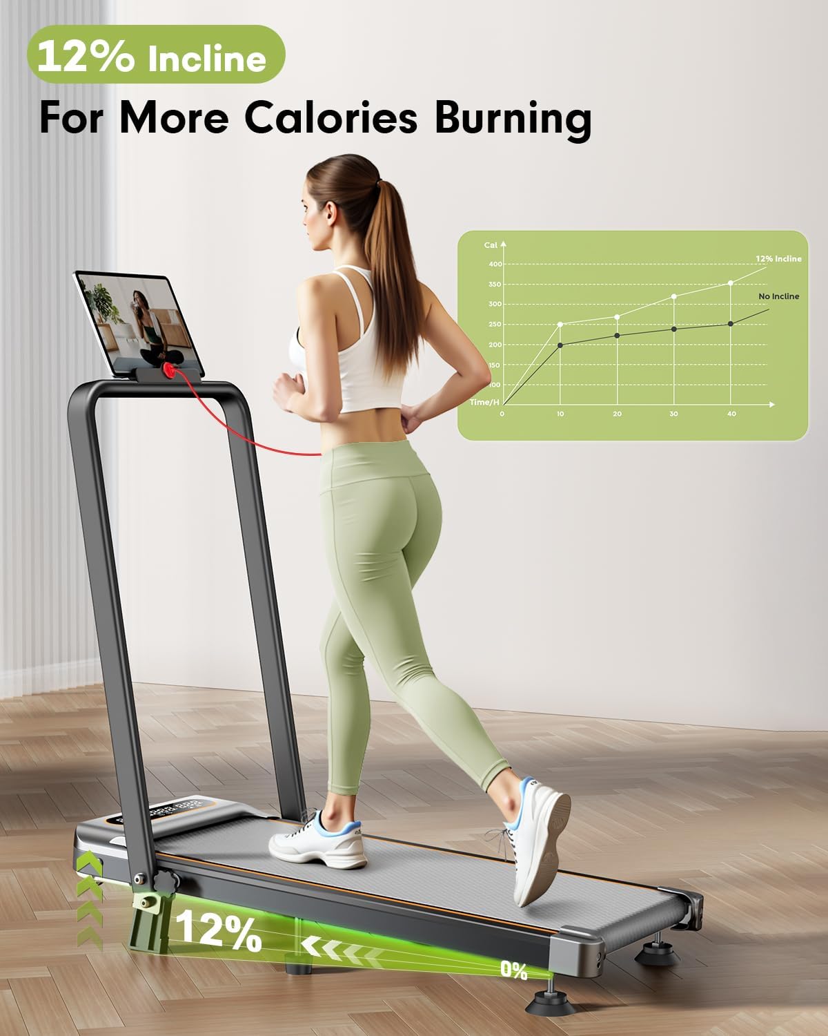 Trisomy SD-380F Under-Desk Walking Treadmill – Silver – product detail
