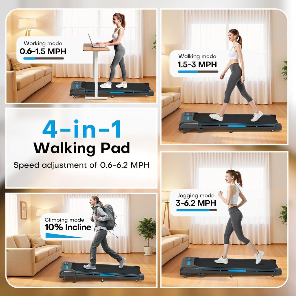 FOUSAE X Under-Desk Walking Treadmill – Deep-Blue – product detail