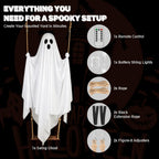FairyGlim Lighted Halloween Swinging Ghost Decoration – White – product detail