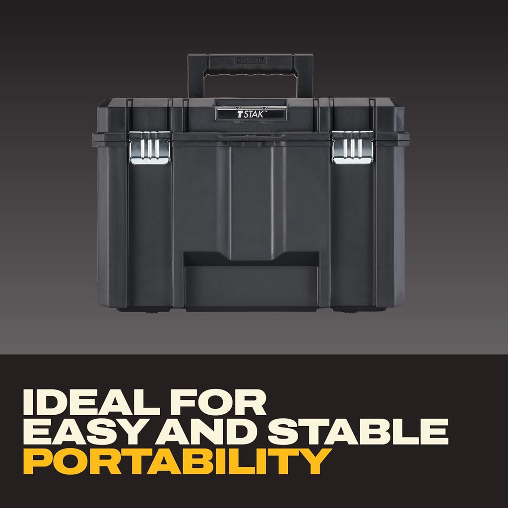 DEWALT DWST17806 TSTAK Deep Tool Box with Removable Tray – Black – product detail