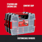 CRAFTSMAN CMST60964M 3-Pack 10-Compartment Parts Organizers – 3 Pack (11.5" L x 2.5" W x 8.5" H), black/red – 3 Pack (11.5" L x 2.5" W x 8.5" H) / black/red – product detail