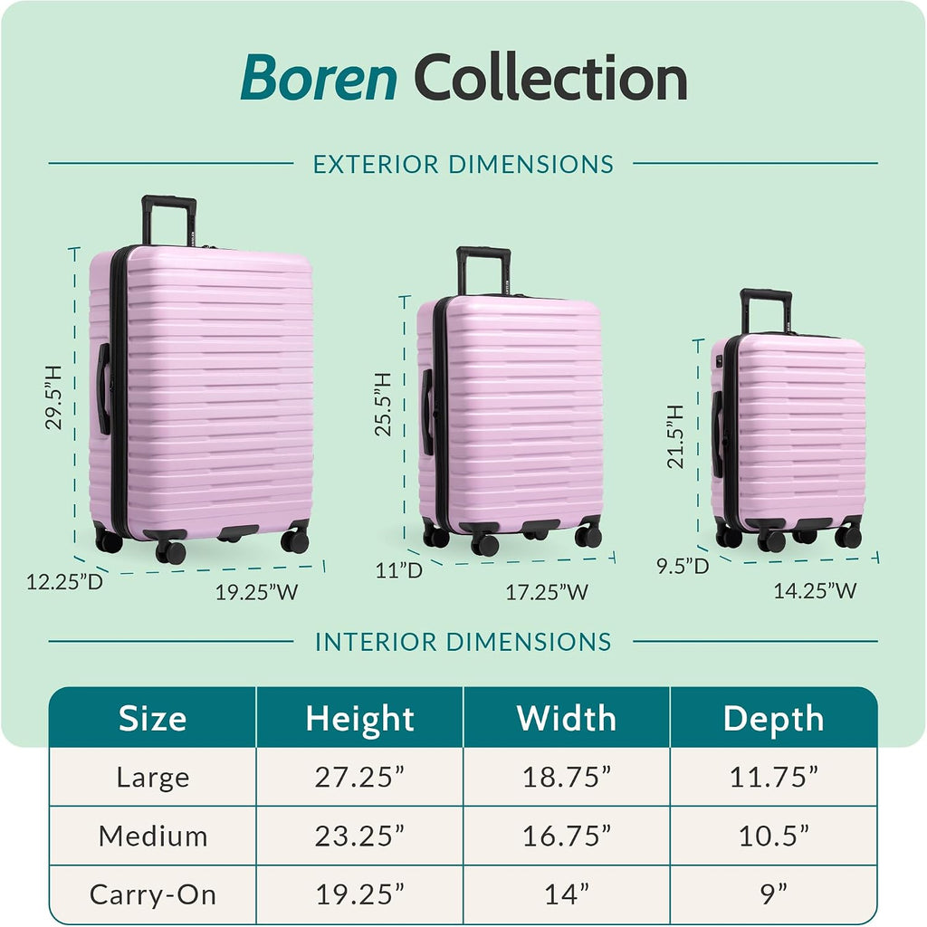 U.S. Traveler US09181L30 Hardside Suitcase – Checked-Large 30-Inch, No USB Port, Lavender – Lavender / Checked-Large 30-Inch, No USB Port – product detail