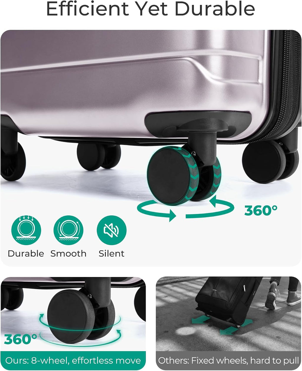 BAGSMART BM06 Carry-On Suitcase – 20 Inch, Rose Purple – Rose Purple / 20 Inch – product detail