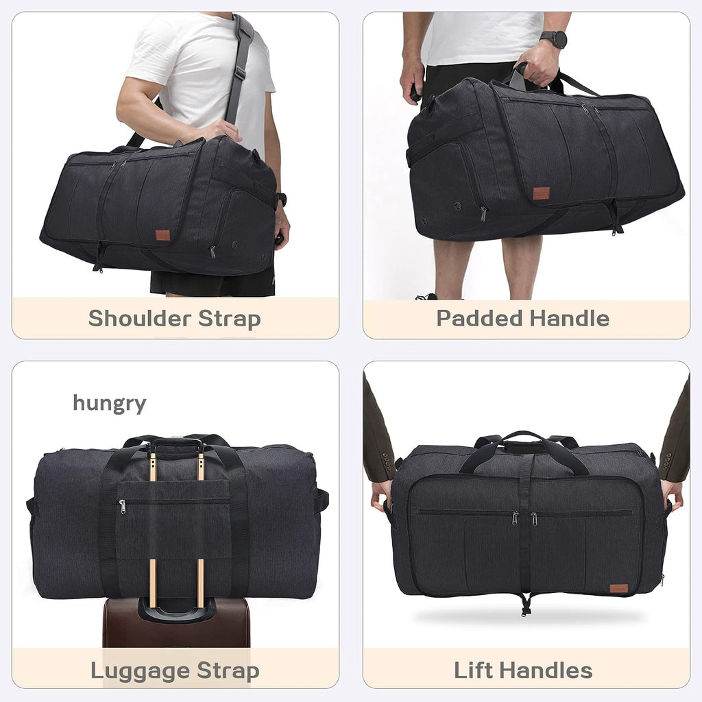 Urtala Foldable Travel Duffel Bag – 100L, Black – Black / 100L – product detail