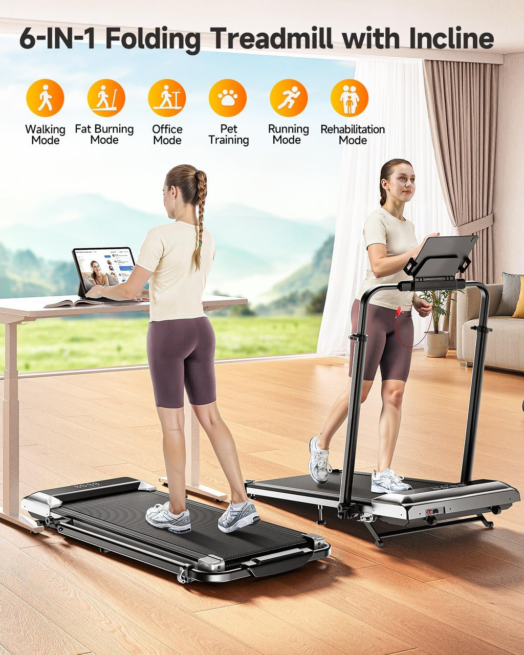 TOPUTURE Under-Desk Walking Treadmill – Black – product detail