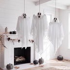 JOYIN 10543 3-Pack 27.5-Inch Hanging Halloween Ghost Decorations – white – product detail